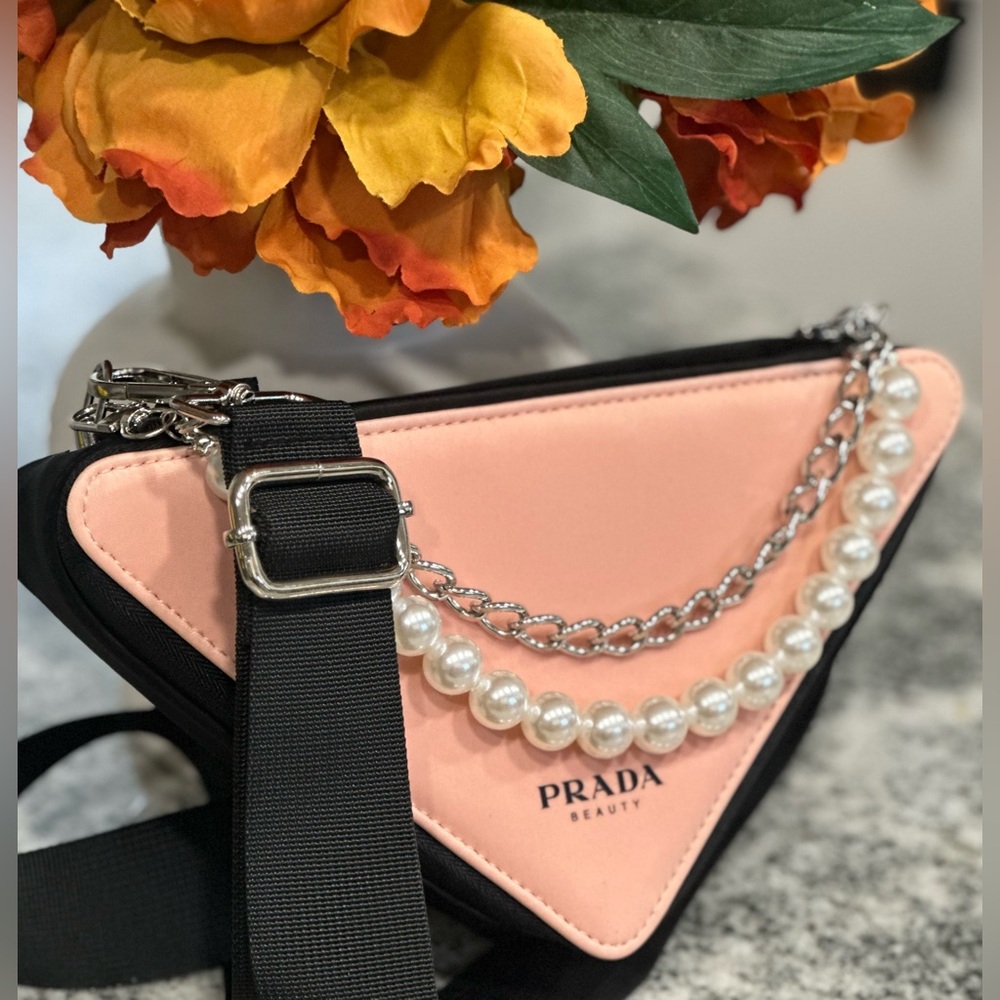 Prada Pink and Black Cosmetic Bags with Structured Design - Picture 3 of 3